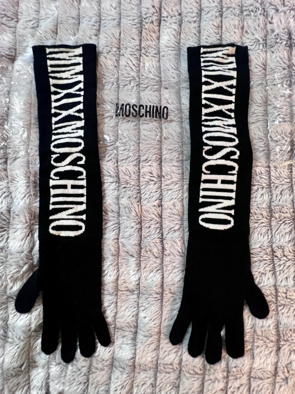 Authentic Moschino Extra-Long Black Gloves — One-of-a-Kind!!!